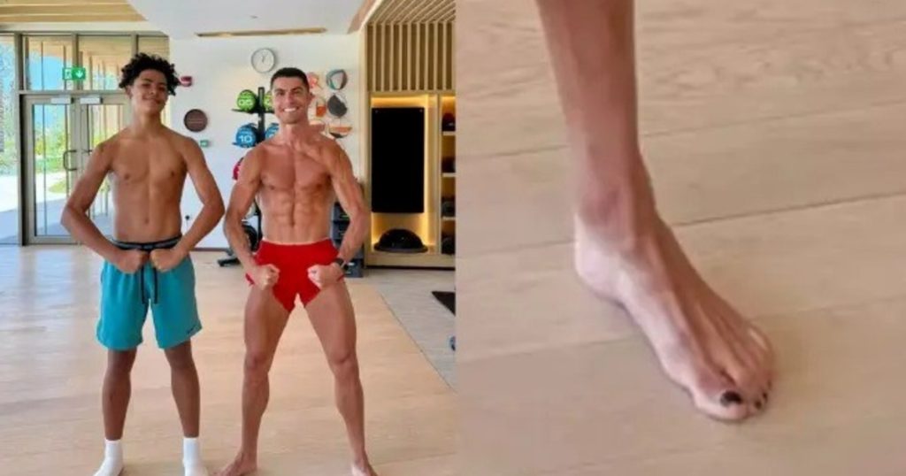 Revelaron el motivo por el que Cristiano Ronaldo se pinta de negro las uñas del pie