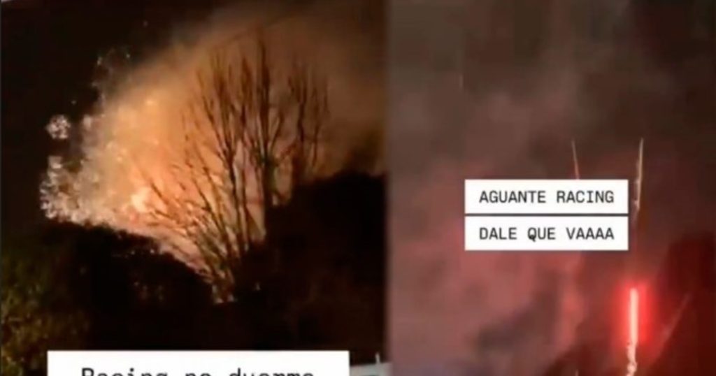 Copa Libertadores a pleno: la gente de Racing y los fuegos artificiales en el hotel de Peñarol