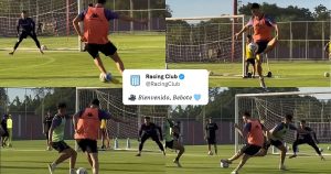 Las primeras pinceladas de Carboni como jugador de Racing y el nuevo apodo que le pusieron: "Bienvenido, Bebote"