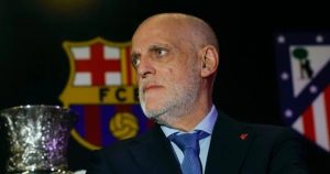 Javier Tebas, el presidente de La Liga, lapidario con el PSG: "Su marca nacional se vino abajo"