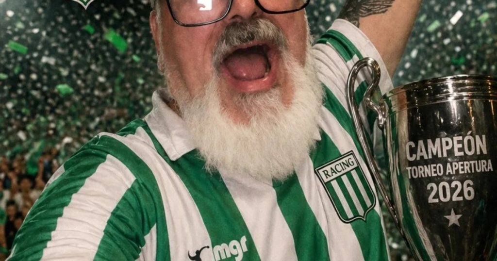 Los emotivos festejos de Pichu por el título de Racing de Montevideo y la dedicatoria para su padrino