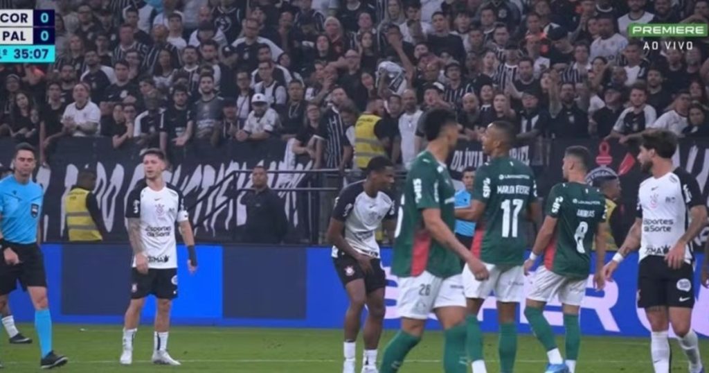 Clásico caliente en el Brasileirao: se fue expulsado por agarrarse los genitales