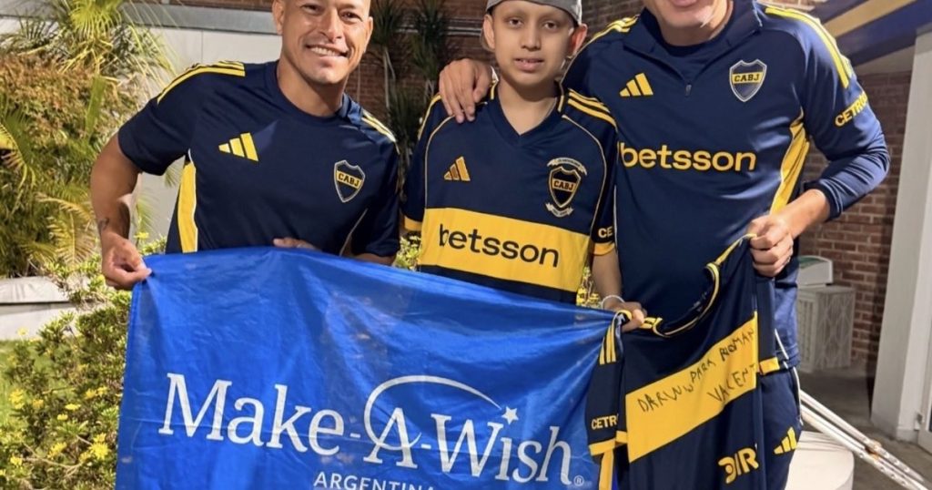 Video: el tierno gesto de Riquelme con un nene hincha de Boca