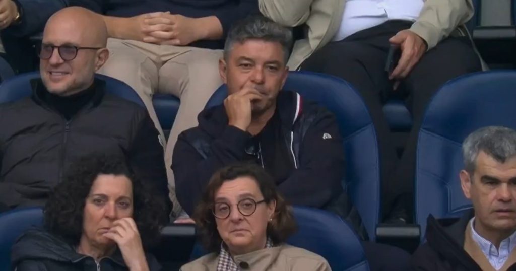 Gallardo fue sorprendido en un estadio europeo: qué partido fue a ver