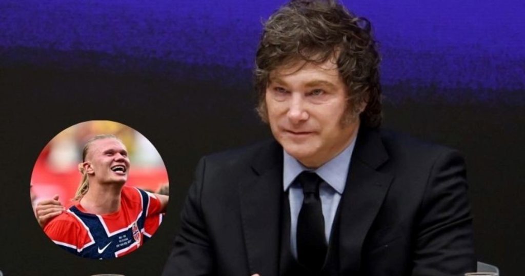 Milei sacó chapa por un autógrafo de Haaland: "Vikingo, sos un gigante"