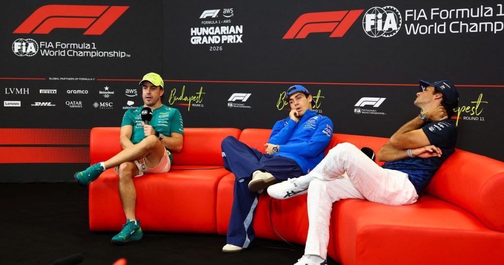 Colapinto, con Sainz y Alonso: qué dijeron de Argentina-España