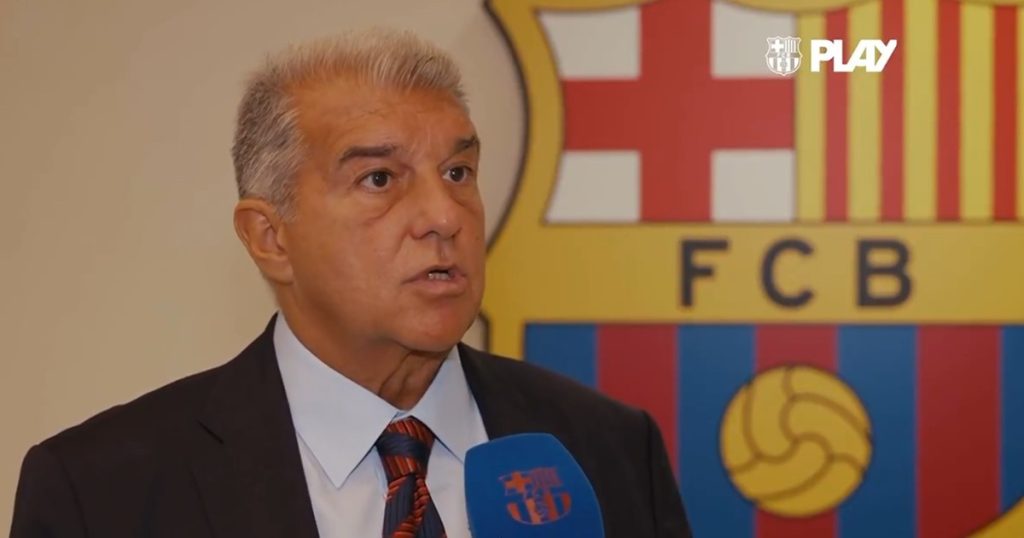 El presidente del Barcelona habló sobre Julián: "Estamos muy interesados" y las ganas de "comprar al jugador"